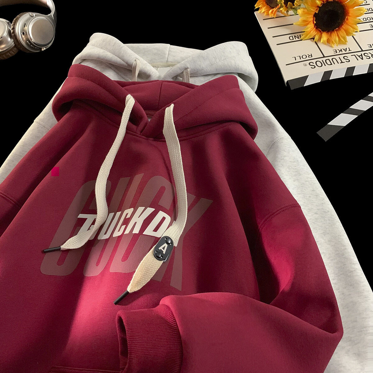 Burgundy spring hoody