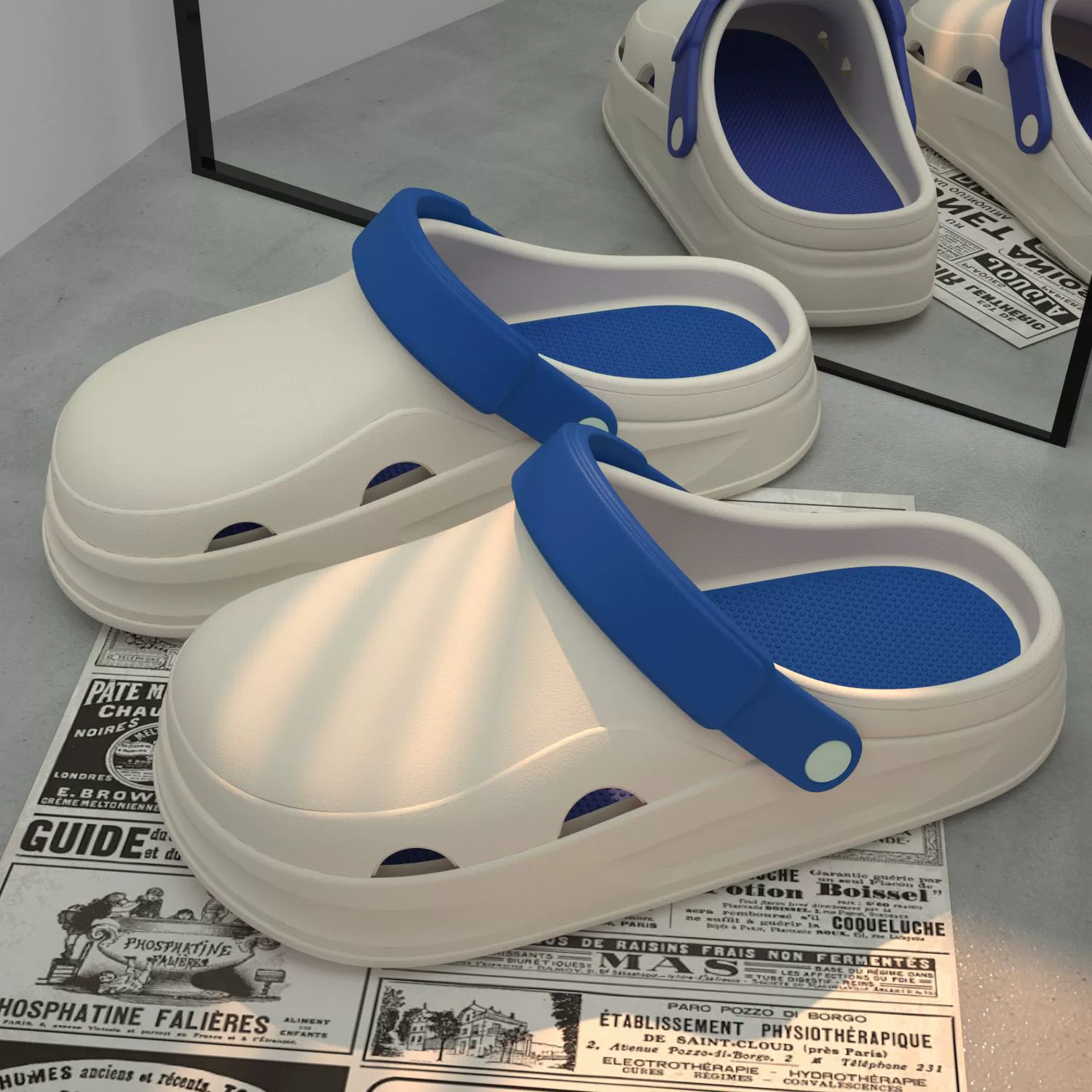 Баотоу пещерная обувь мужская 2025 новая двухсторонняя открытая обувь индивидуальная толстая подошва пляжная обувь носить прилив