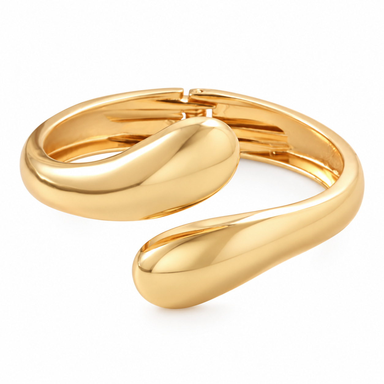 Pulsera Popular Transfronteriza Europea y Americana, Estilo Minimalista INS, Patrón de Onda Irregular, Joyería de Metal Brillante, Accesorios para Mujer