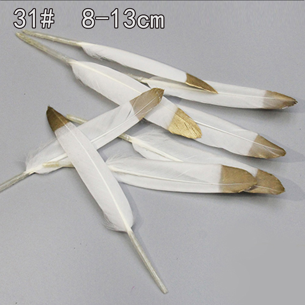 Colección de productos de plumas blancas al por mayor Accesorios de ropa de plumas hechos a mano de bricolaje Accesorios de plumas de ganso Material de plumas de pavo