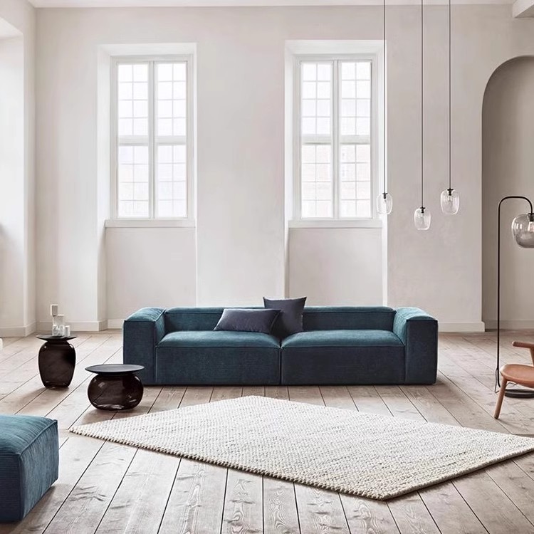 Nuevo sofá de tela de velcro retro Meilad simple sofá de doble línea recta sofá de lavado