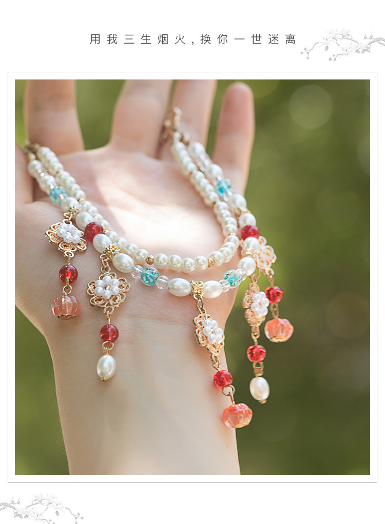 YL29004-2双层南瓜珠项链EH33029耳钩耳夹_06