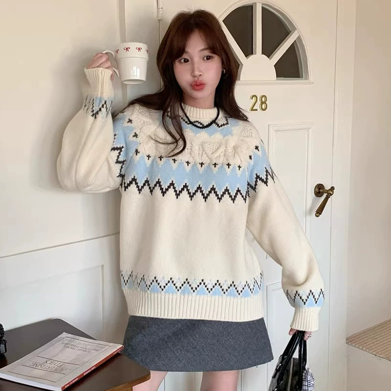 Свитер в рождественскую серию "Christmas Series" Atmosphere Fair Isle Sweater (Knit_859439715284)