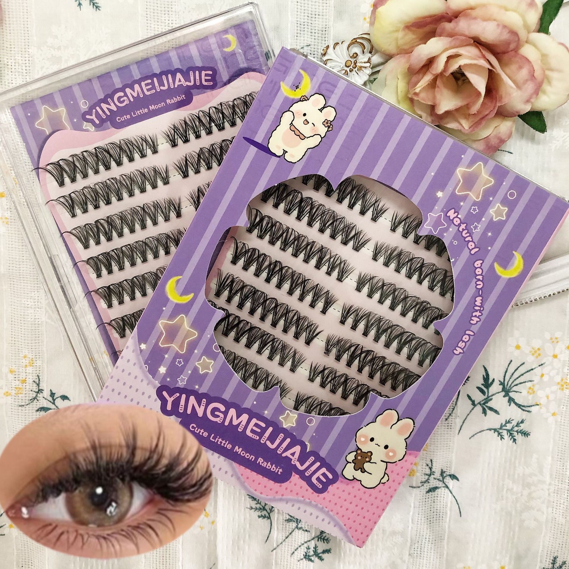 Parillas falsas transfronterizas sin pegamento frescas y naturales DIY parillas falsas segmentales nuevas parillas falsas sin pegamento europeas y americanas