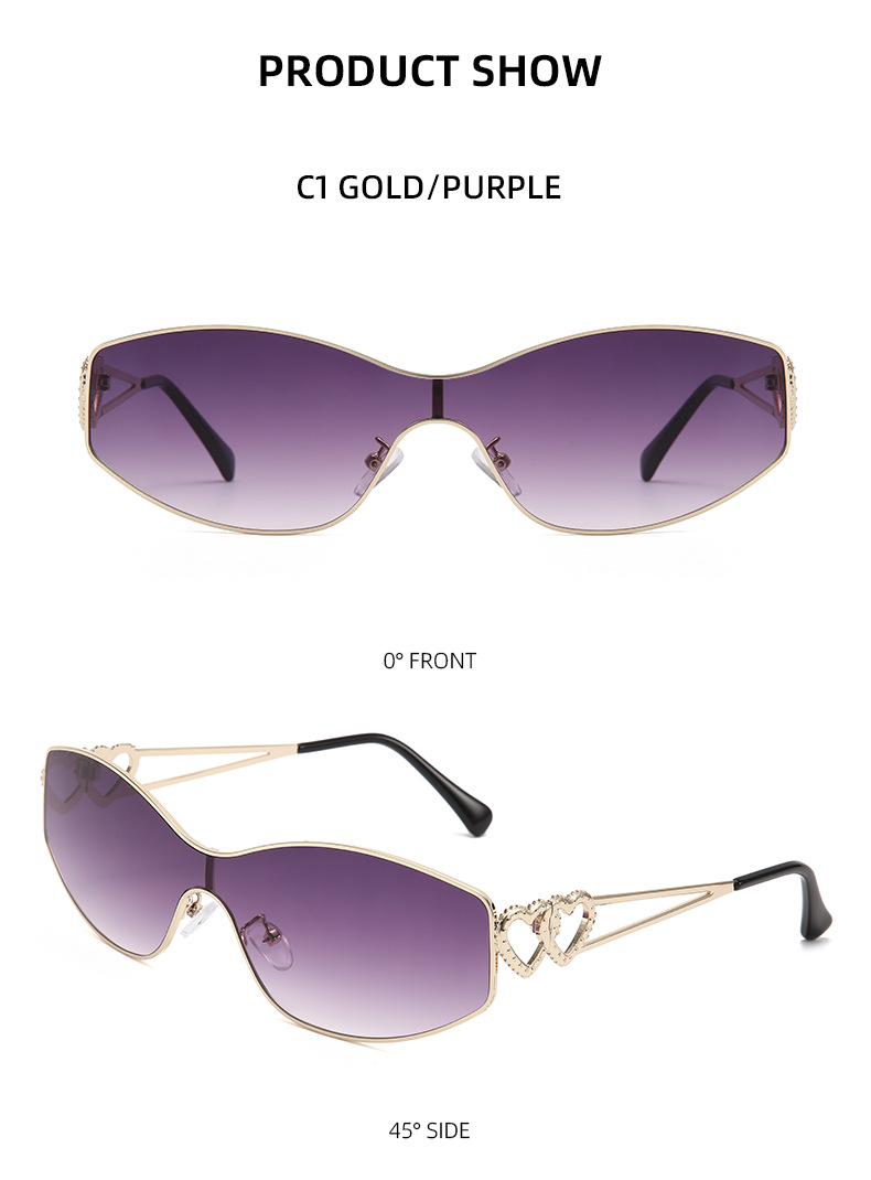 IG Style Streetwear Solid Color Pc Special-Shaped Mirror Full Frame Women's Sunglasses display picture 7
