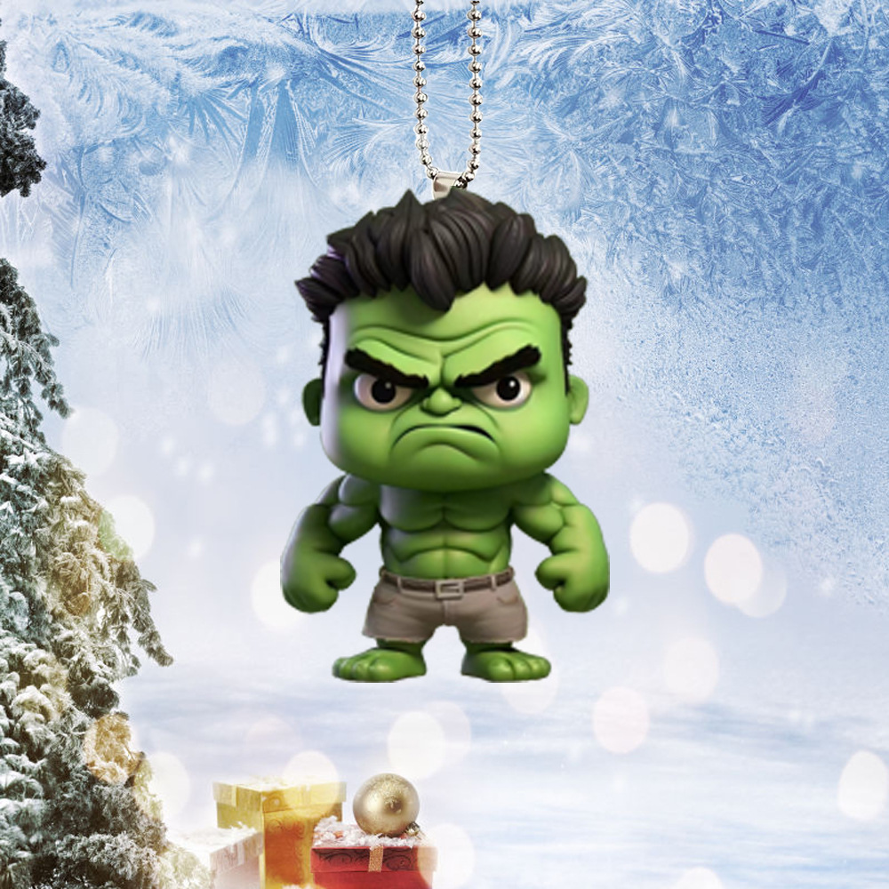 Nueva versión acrílica Q de Marvel Heroes Car Colgante Decoración de escena festiva