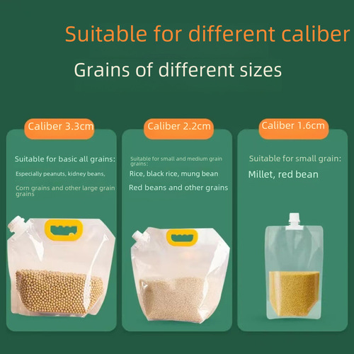 Food-grade five-grain sealed bag food preservation storage refrigerator storage bag with handle straw rice dividing bag