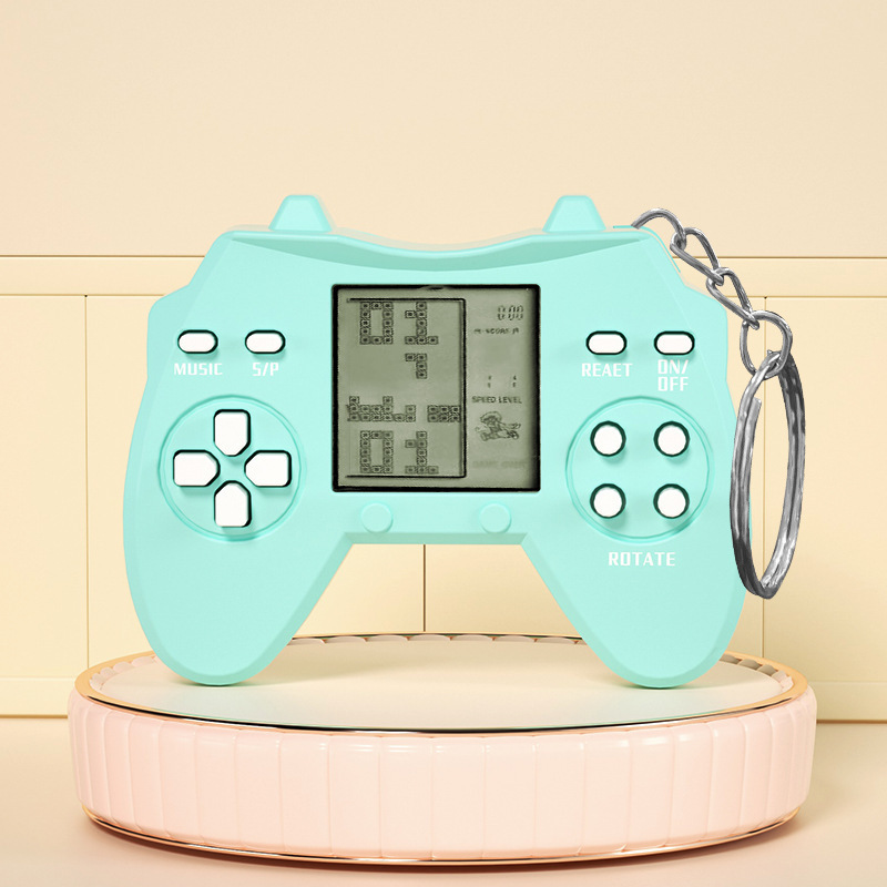 ハンドルのテトリスのゲーム機のキーホルダーのミニのハンドヘルドの露店は経典のノスタルジックな型のおもちゃの卸売りを売ります。|undefined