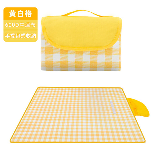 Picnic mat, moisture-proof pad, outdoor waterproof, thick Oxford cloth camping mat, portable backpack-style foldable picnic cloth wholesale