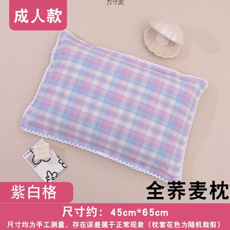 荞麦壳枕头水洗棉枕套幼儿学生成人家用宿舍枕套加枕芯厂一件批发