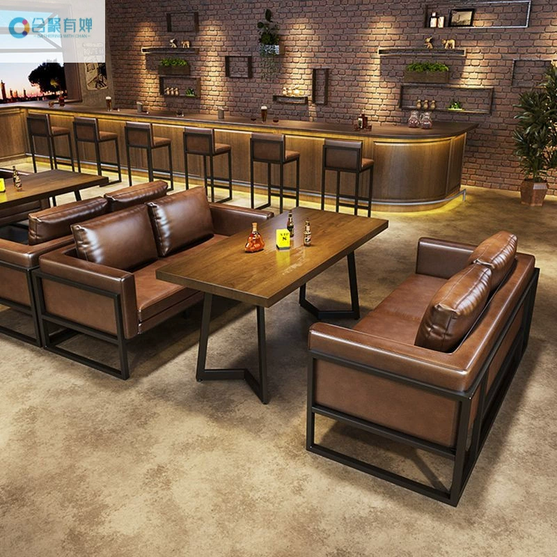 Бар в индустриальном стиле, барная кабина, диван, кафе, магазин барбекю, музыкальный бар, ресторан в стиле вестерн, комбинация стола и стула для таверны.