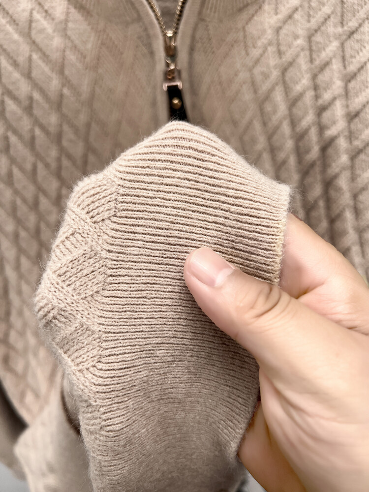 Camisas de punto Amazon primavera y otoño nuevos hombres de cuello medio alto con cremallera de manga larga de color sólido suéter de hombre