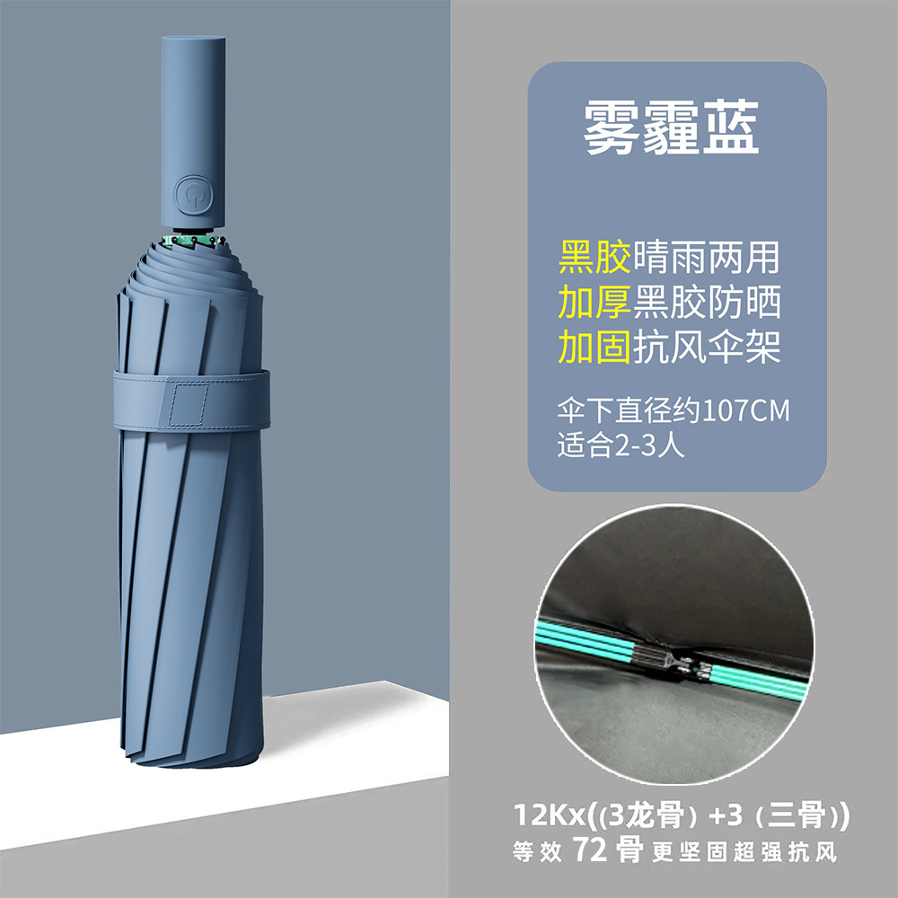 Rain enjoys 24 huesos paraguas totalmente automáticos plegables paraguas de alta sensibilidad al por mayor publicidad personalizada vinil sombrilla solar paraguas