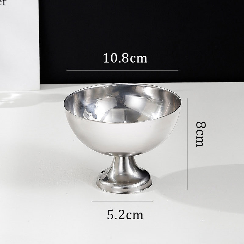 304ステンレスアイスクリームカップIce Cream Cupプリンカップ高脚カクテルカップアイスクリームカップデザートボウル|undefined