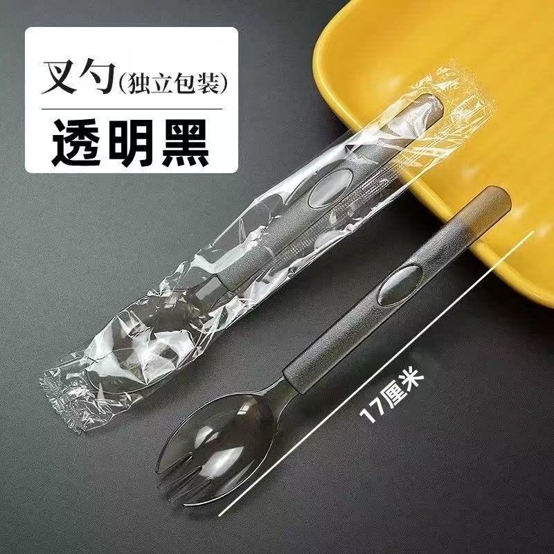 cucharas desechables empaquetadas por separado hielo de plástico postre pastel de helado tenedor para llevar empaque tenedor cucharas comerciales