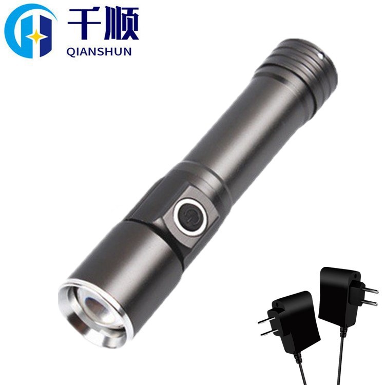 Magnetic focus gift flashlight wholesale mini aluminum alloy high-power rechargeable flashlight LED