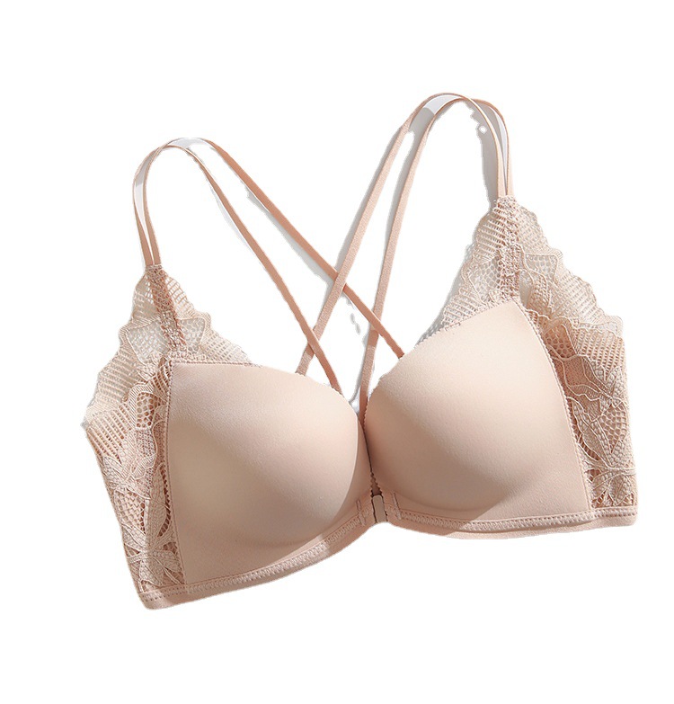 Caliente hígado no anillo de acero brillante cómodo sexy sin costuras hebilla frontal ropa interior mujeres push up anti-flacidez sujetador traje 3229