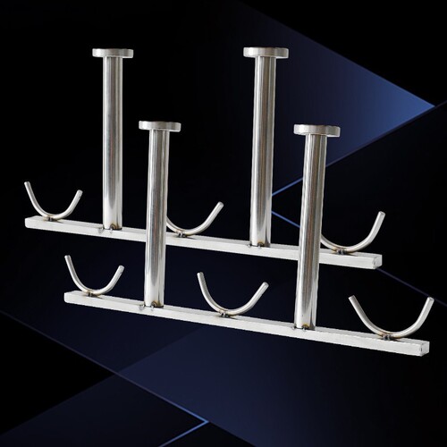 Peiqing fixed clothes drying rack balcony clothes drying hanger stainless steel pipe hanging clothes drying rod top seat hanging