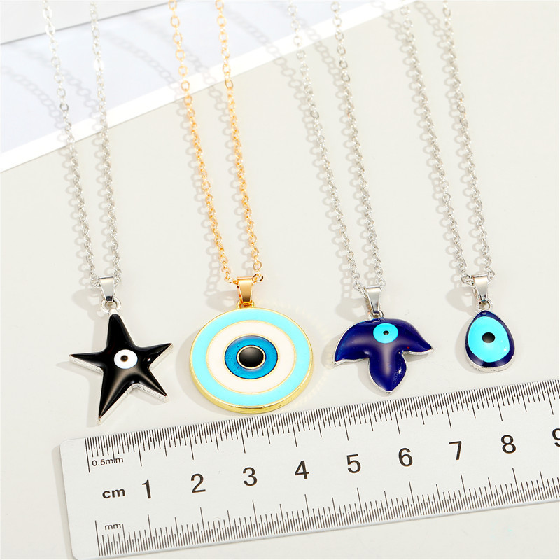Wholesale Jewelry Fashion Eye Alloy Pendant Necklace display picture 2