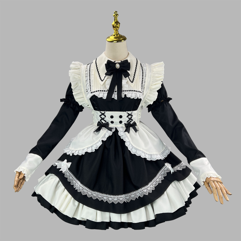 新製品クロスボーダーフルスコアメイドCOSスーツメイドスーツ取り外し可能な袖ロリータパフォーマンススーツインターネット有名人のライブブロードキャストスーツ|undefined