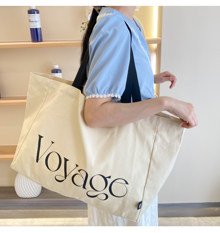Große Damen Tragetasche Aus Canvas Schultertasche Lässig_voghion.com