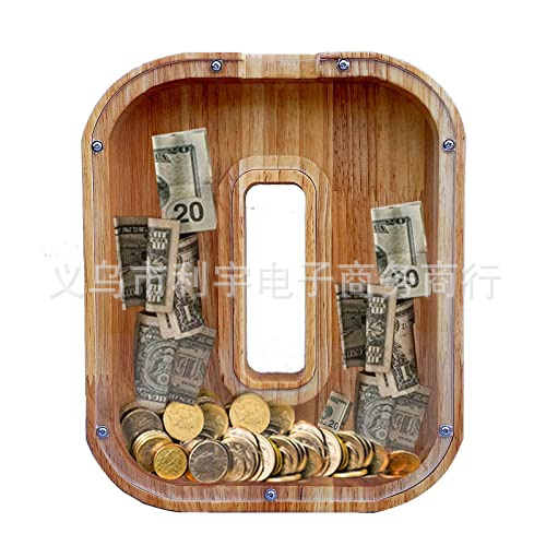 Los fabricantes suministran nuevas huchas de letras inglesas de madera grandes transfronterizas, huchas de vidrio transparente, logotipos imprimibles