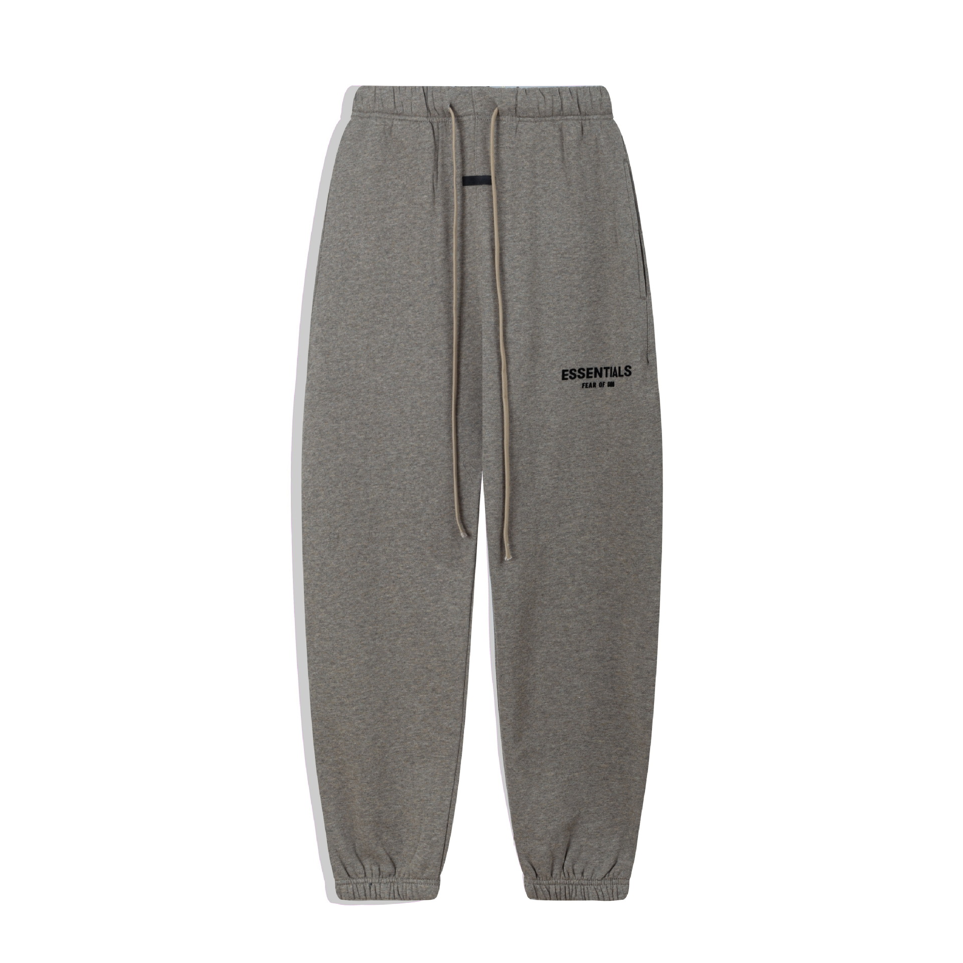 FOG High Street doble línea ESSENTIALS letras de silicona estéreo más suéter con capucha de terciopelo traje de pantalones casuales de moda