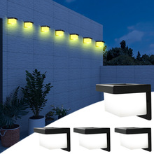 新款户外太阳能栏杆灯方形壁灯围栏篱笆灯墙壁院墙护栏装饰氛围灯