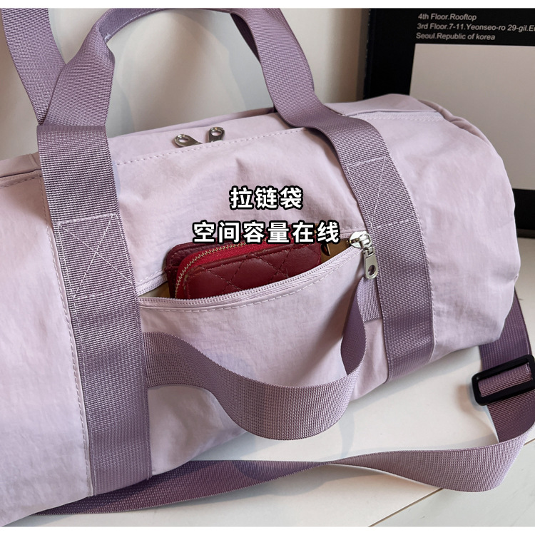 New Trendy Handheld Short-Distance Travel Bag Women's Fashion Lightweight Shoulder Crossbody Gym Bag with Independent Shoe Compartment Business Trip Luggage Bag