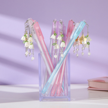 Flower Pens Creative Sequin Mid-Autumn Festival Moon Pendant Gel Pen Trendy Girl