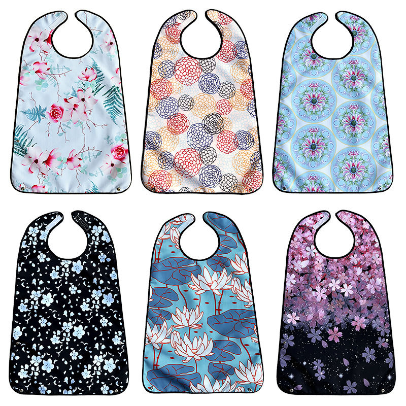 Amazon Best Selling Cross-border Supply Bibs for the Elderly Rice Bucket for the Elderly Eating Bibs Waterproof Adult Aprons