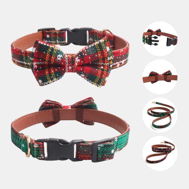Aminger Рождественская серия ошейник для домашних животных Регулируемый ошейник в виде снежинок трансграничный прямые продажи с фабрики