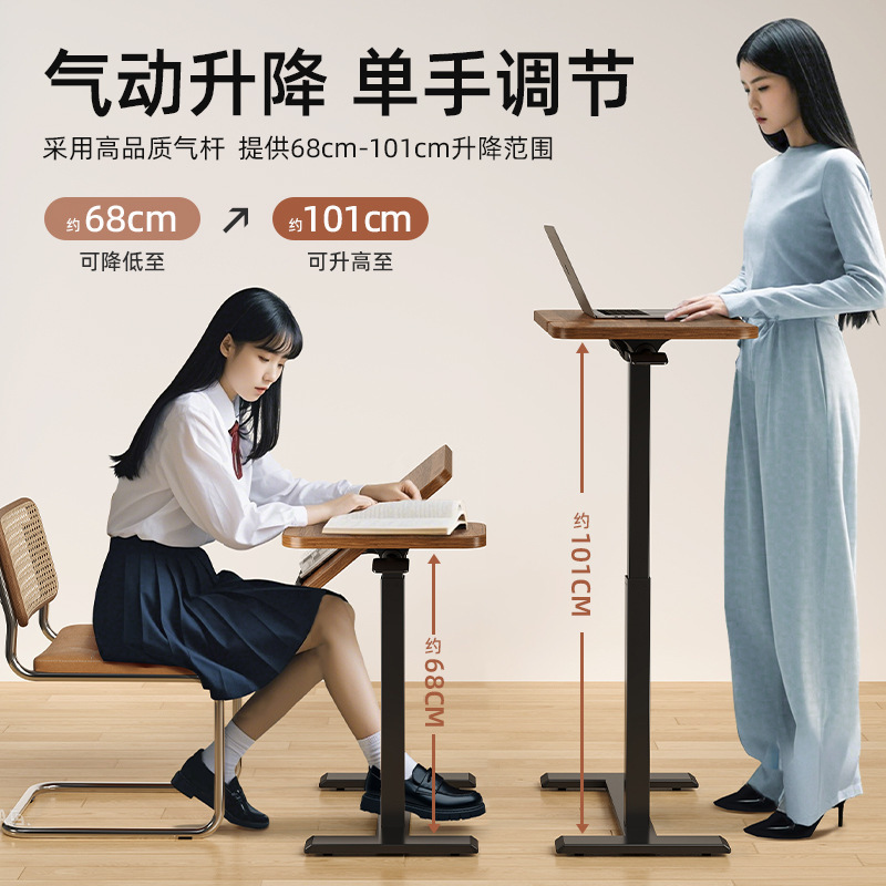 Mesa de noche, escritorio de computadora de elevación extraíble, escritorio para el hogar, escritorio para estudiantes, escritorio de oficina de dormitorio, mesa auxiliar abatible