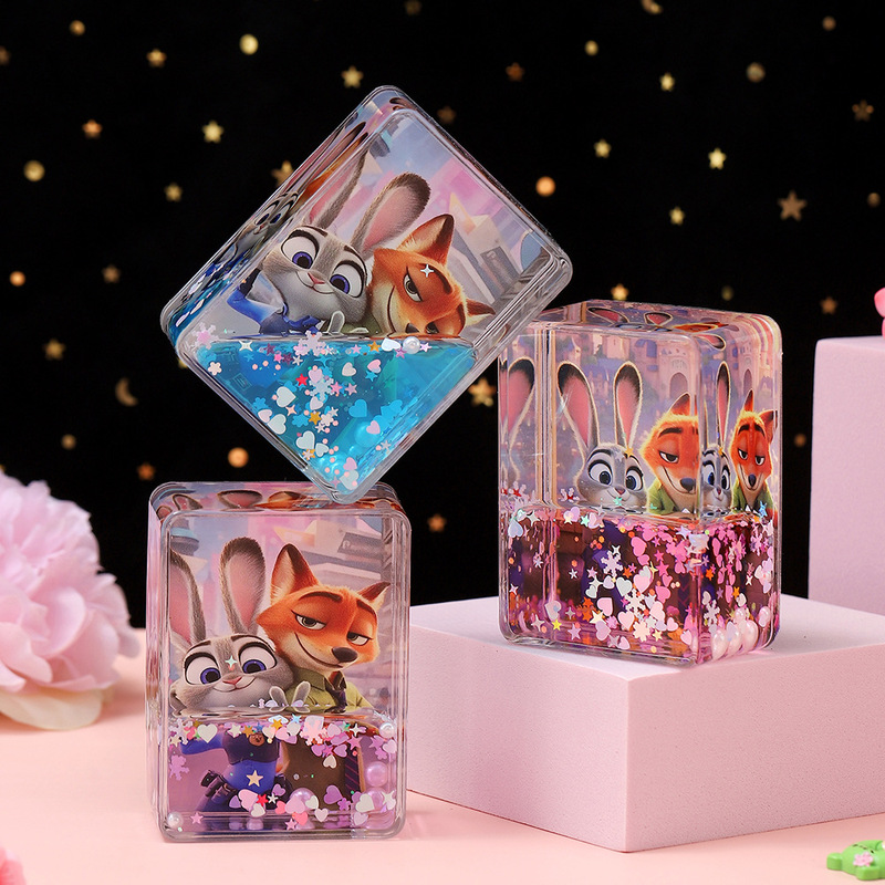 New Animal Cartoon Oil-Filled Liquid Sand Desktop Ornament Aquarium Micro-Landscape DIY Decoration Matching Drift Bottle