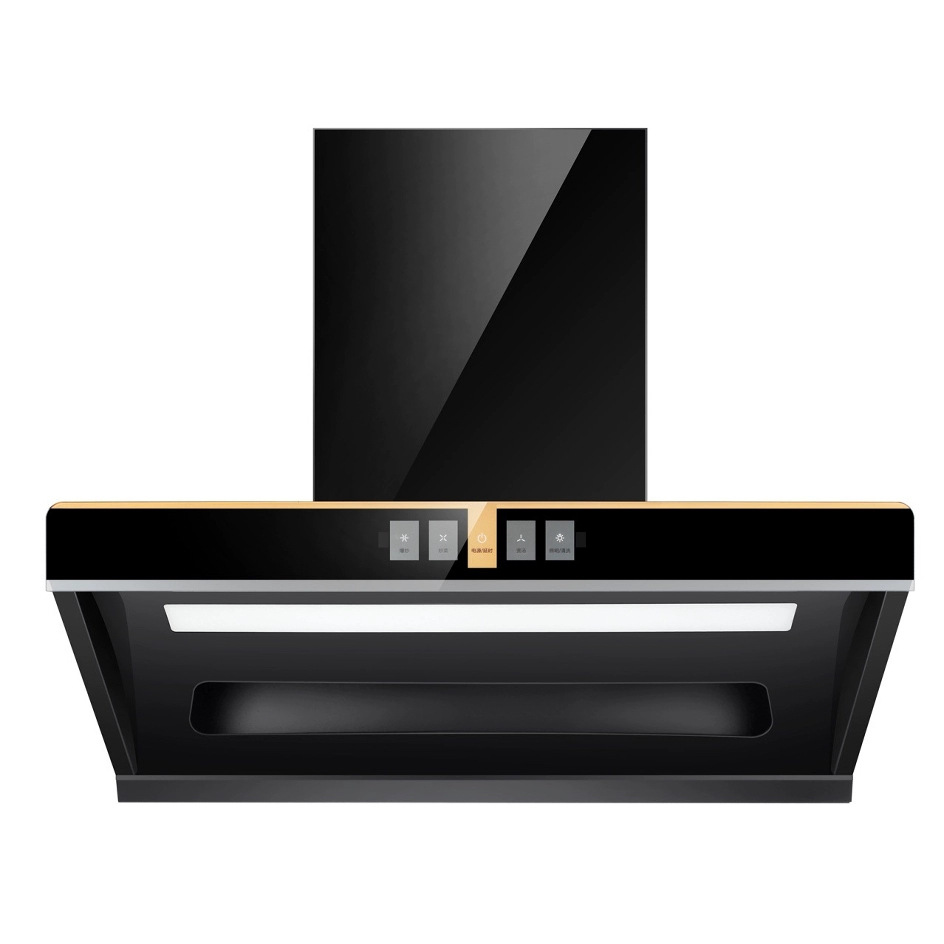 Large Suction Range Hood Customized Intelligent Touch Control Hand Wave Start High Temperature Thermal Energy Cleaning Household Kitchen Range Hood