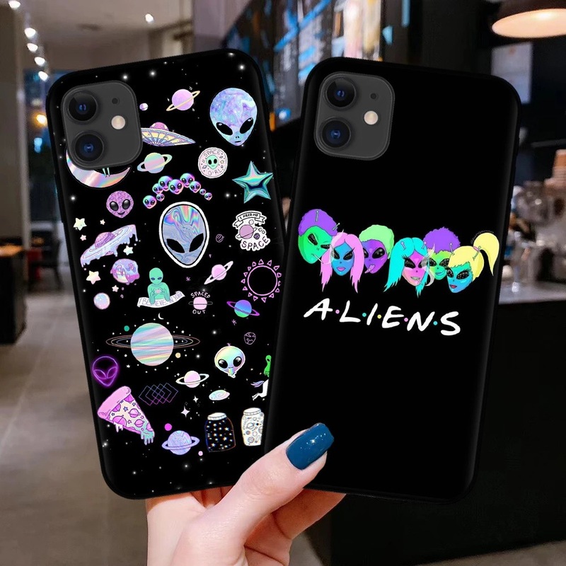 Aesthetic exotic space suitable for iPhone15 new cartoon Bier alien Superman 14plus phone case