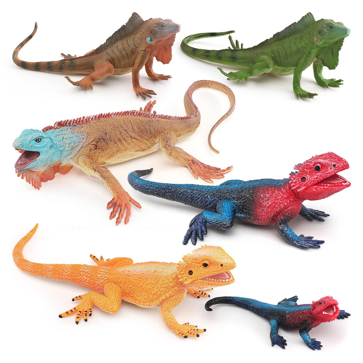 Transfronterizo amazonas simulación desierto anfibio lagarto gigante lagarto camaleón traje sólido decoración estática juguete