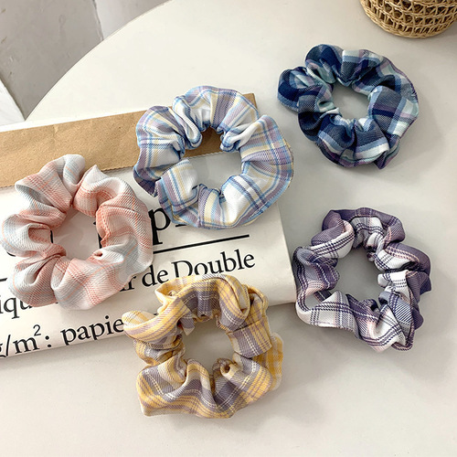 bm korean style large intestine hair ring headband women's high-end exquisite high ponytail hair rope women's head flower light luxury hair accessories fashion