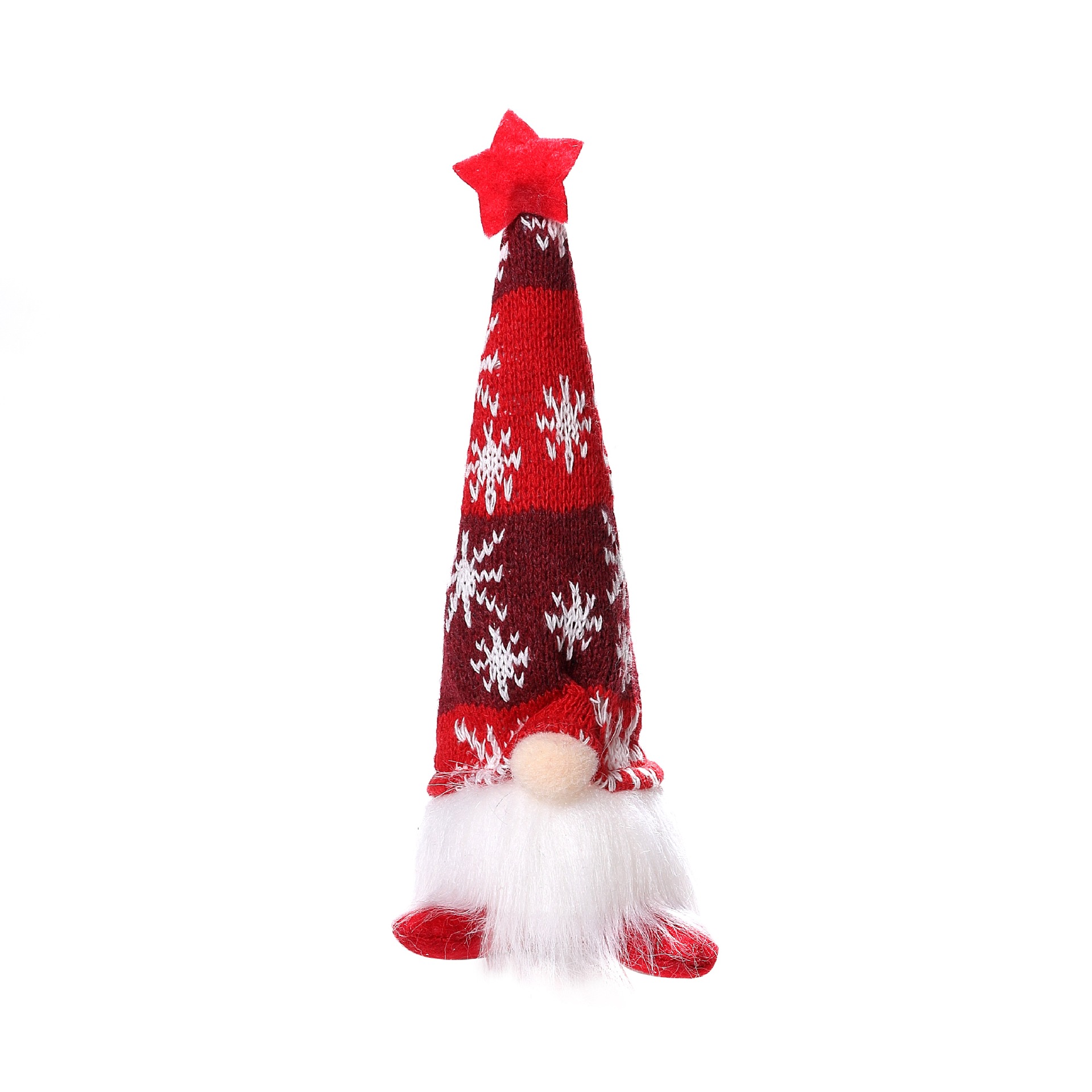 Decoraciones de Navidad copo de nieve sombrero de punto con lámpara Rudolph colgar piernas duendes muñecas muñecas muñecas adornos image 10