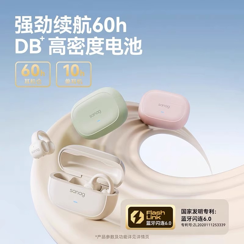 塞那S3S蓝牙耳机耳夹式运动不掉不入耳无线挂耳2025新款女生高端|undefined