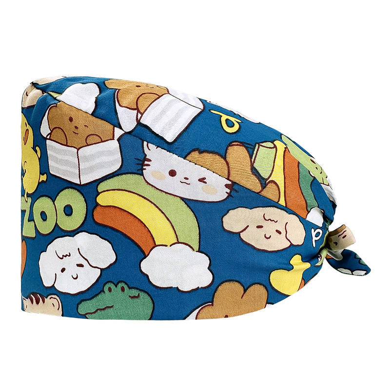 Quirófano sombrero mujer algodón quirúrgico encaje impreso enfermera sombrero nueva hebilla quimioterapia confinamiento masculino oral dental