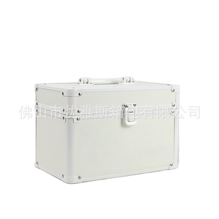 Portable Hand-Held Fashionable Cosmetic Case for Beauty, Eyelashes, Manicure and Foot Bath, Large-Capacity Aluminum Case for Makeup Artists and Women