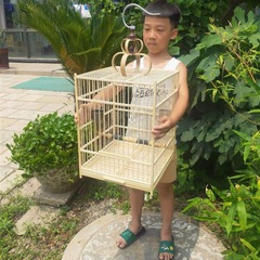 麓f竹鳥籠八哥方籠超大號畫鷯哥黃鸝伯勞大型鳥竹籠籠送