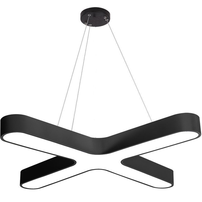 Lámpara de araña cruzada led tienda restaurante recepción lámpara de modelado creativo oficina gimnasio supermercado lámpara de viento industrial