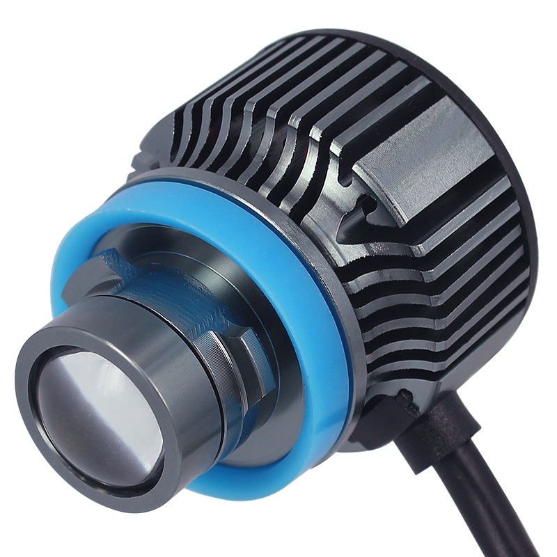 Coche LED láser niebla luz resaltar condensador lente H7 H8/H11 9005/9006 unidad incorporada de doble color de luz