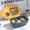 Japanese -style lunch box Student lunch box can be microwave oven office workers lunch box single -layer fat reduction salad logo