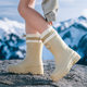 Cross-border Fashion Mid-high Rain Boots Women's Thick-soled Wear-resistant Non-slip Rubber Shoes Outdoor Camping All-match Korean-style Rain Boots