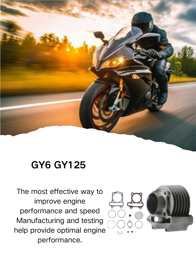 Gy6 Gy125 Motorcycle Engine Cylinder Kit Sym125 Gr125 Xs125T Piston Cylinder 52.4mm