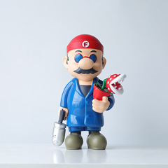マリオのスーパーキラーの人形の手は漫画の樹脂の子供の食器棚のテレビの箱の柔らかい服装をして潮を飾って贈り物をします。