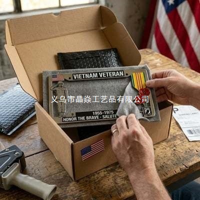 Hot-Selling Foreign Trade Product: Vietnam Veteran Tribute License Plate Frame Decoration Vietnamlicenseplateframe